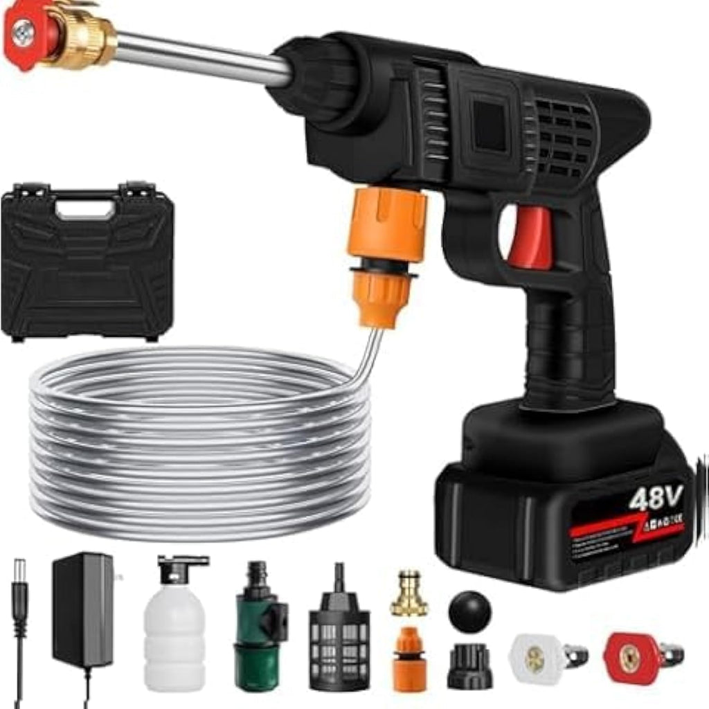 Powerful cordless car wash gun